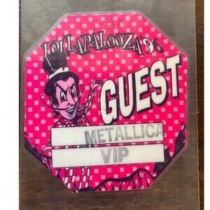 Lollapalooza 1996 Metallica VIP Pass/Credentials, RARE FIND, Music Memorabilia